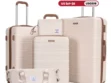 Luggage Sets 3-Piece Suitcases with Double Spinner Wheel,Suitcase Set ABS Hard Case Luggage with TSA Lock 1