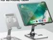 Universal Aluminum Alloy Phone Tablet Holder for iPad Adjustable Flexible Folding Lazy Desktop Live Mobile Phone Stand Mount 1