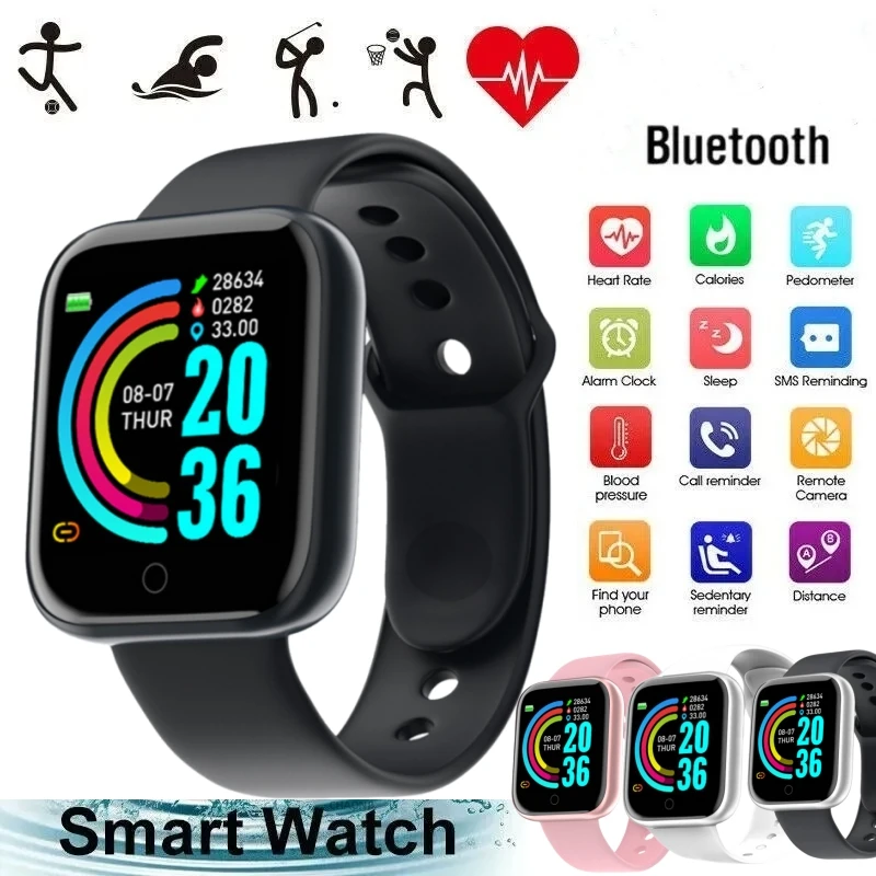 Smart Watch For Men Women Wristwatch Bluetooth Connect Phone Music Player Fitness Sport Bracelet Health Monitor Digital Watches 1
