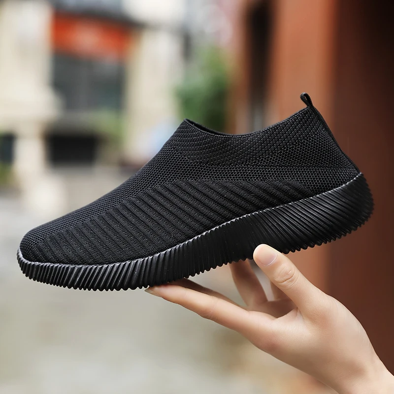 Women's Solid Color Sneakers Breathable Mesh Woven Outdoor Lightweight Low Top Walking Running Sports Socks Shoes 1 Women's Solid Color Sneakers Breathable Mesh Woven Outdoor Lightweight Low Top Walking Running Sports Socks Shoes 6