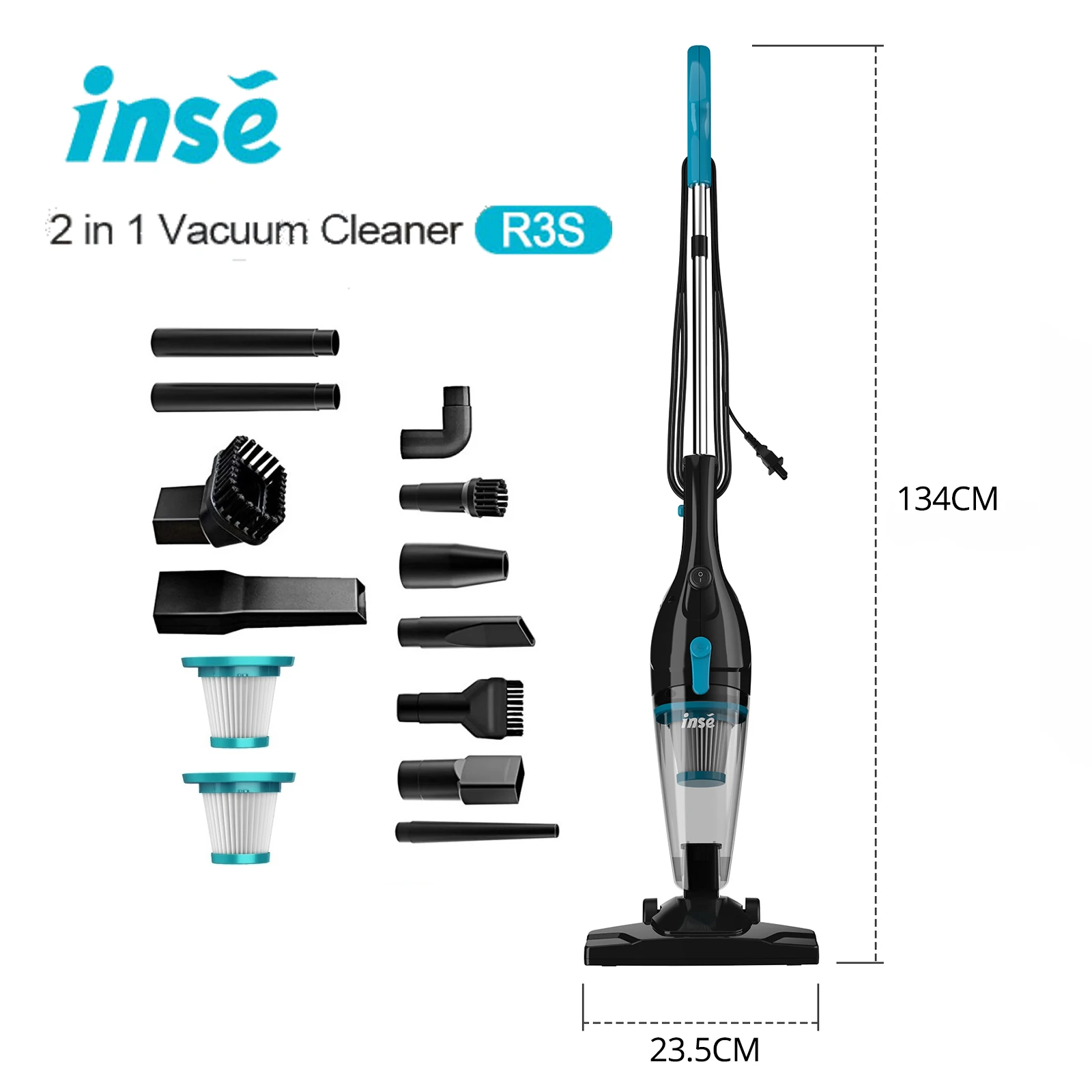 INSE R3S 16 kPa Corded Stick Vacuum 1 INSE R3S 16 kPa Corded Stick Vacuum 4