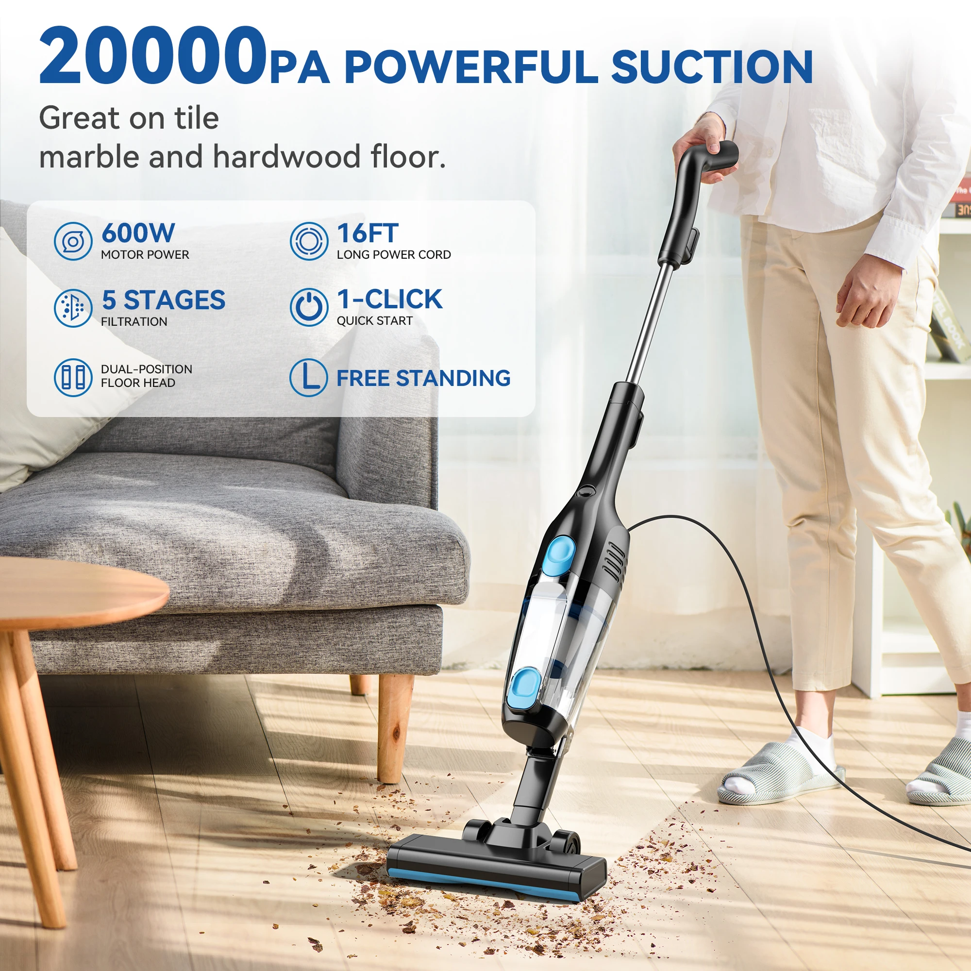INSE R3S 16 kPa Corded Stick Vacuum 1 INSE R3S 16 kPa Corded Stick Vacuum 3