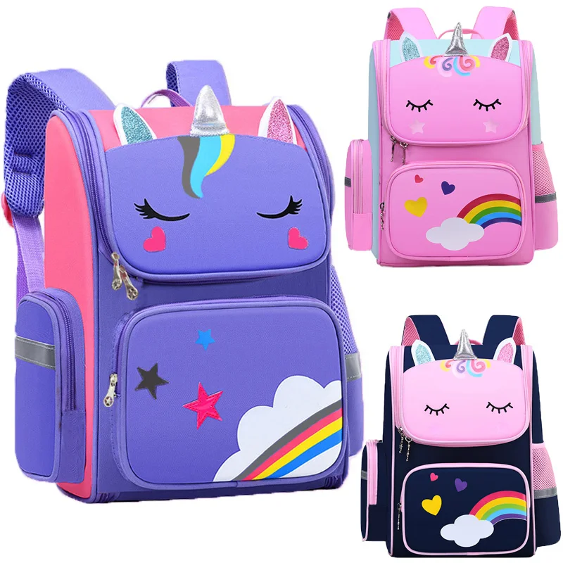 Girls Unicorn Rainbow Backpack 1