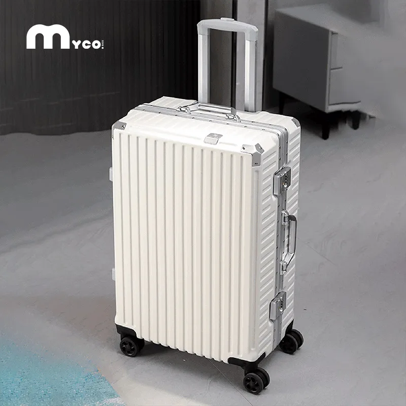 Trolley Luggage 20 24 26 28 Inch Aluminum Frame Rolling Luggage Case USB Travel Suitcase on Wheels Combination Lock Carry-On Luggage 1