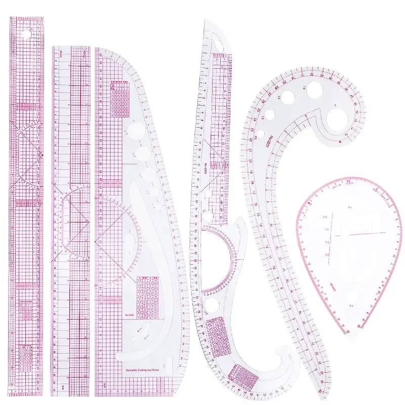 6‑Piece Flexible French Curve Ruler Set 1