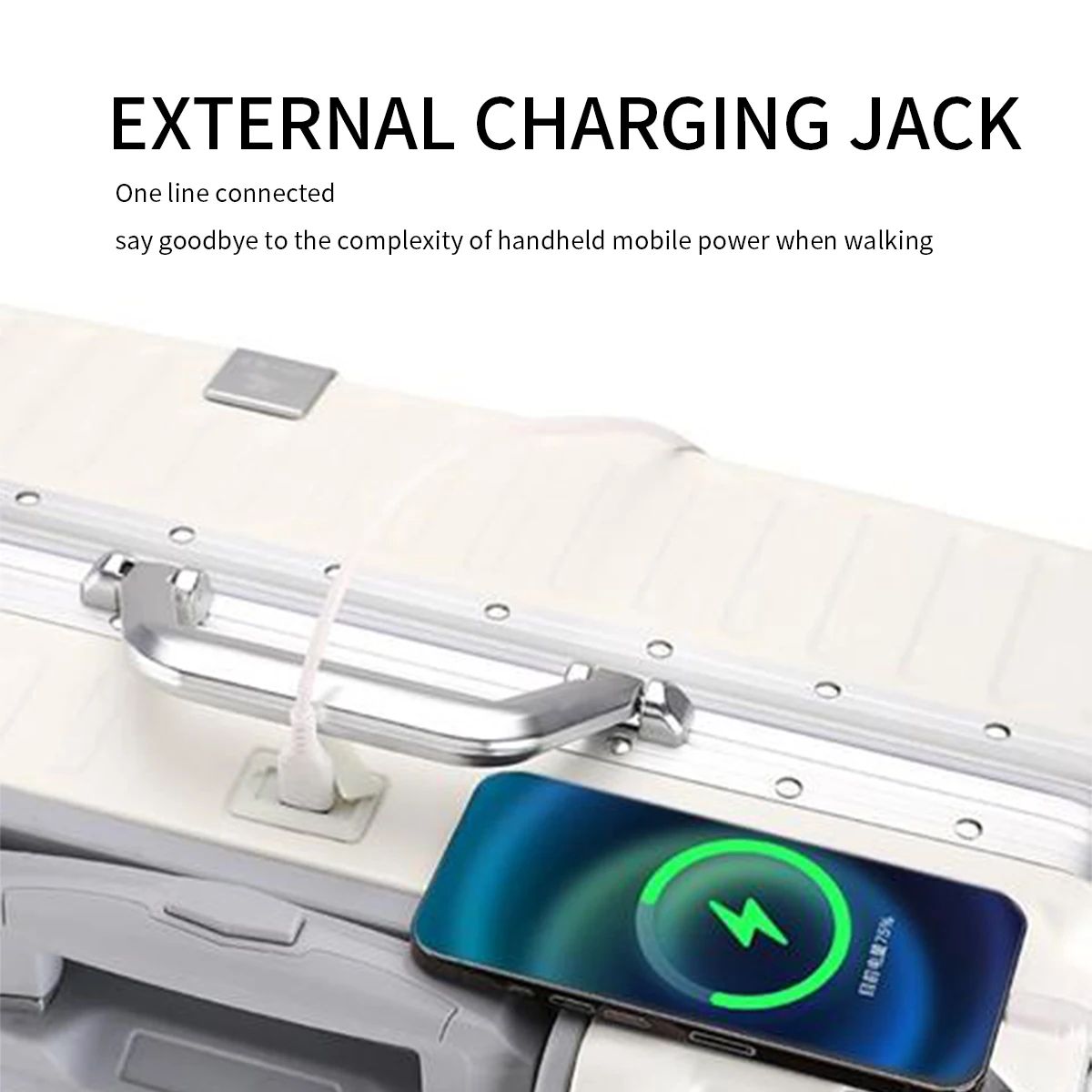 Trolley Luggage 20 24 26 28 Inch Aluminum Frame Rolling Luggage Case USB Travel Suitcase on Wheels Combination Lock Carry-On Luggage 2