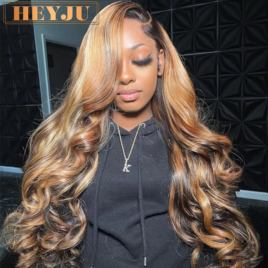 Body Wave Highlight Human Hair Lace Front Wig 1
