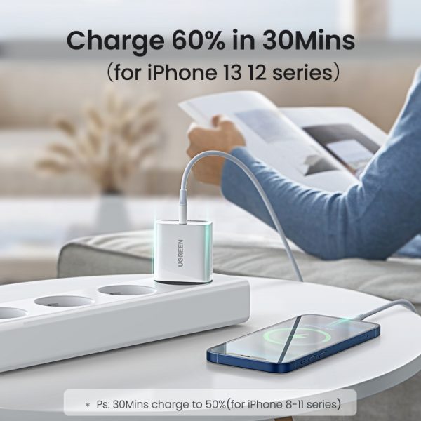 UGREEN Quick Charge 4.0 3.0 QC PD Charger 20W QC4.0 QC3.0 USB Type C Fast Charger for iPhone 13 12 Xs 8 Xiaomi Phone PD Charger 2