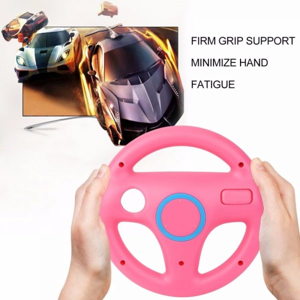 3 Color Plastic Game Racing Steering Wheel for Nintendo Wii for Mario Kart Remote Controller  Hot Sale 2