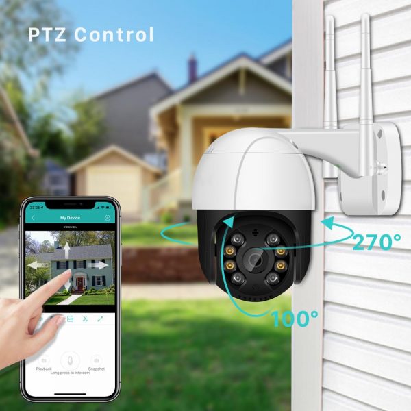 1080P PTZ Wifi IP Camera Outdoor 4X Digital Zoom AI Human Detect Wireless Camera H.265 P2P Audio 2MP 3MP Security CCTV Camera 2