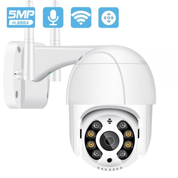 5MP PTZ IP Camera Wifi Outdoor AI Human Detection Audio 1080P Wireless Security CCTV Camera P2P RTSP 4X Digital Zoom Wifi Camera 1