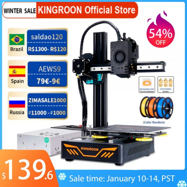 KINGROON KP3S 3D Printer High Precision Printing Upgraded DIY 3d printer Kit Touch Screen Printing Size 180*180*180mm 1