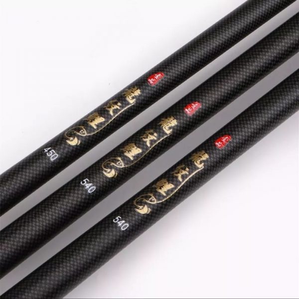 Super Light Hard Fishing Rod 98% High Carbon Fiber Telescopic Black Handle Stream Pole3.6M4.5M7.2M8M9M10M Travel Carp Rod 1