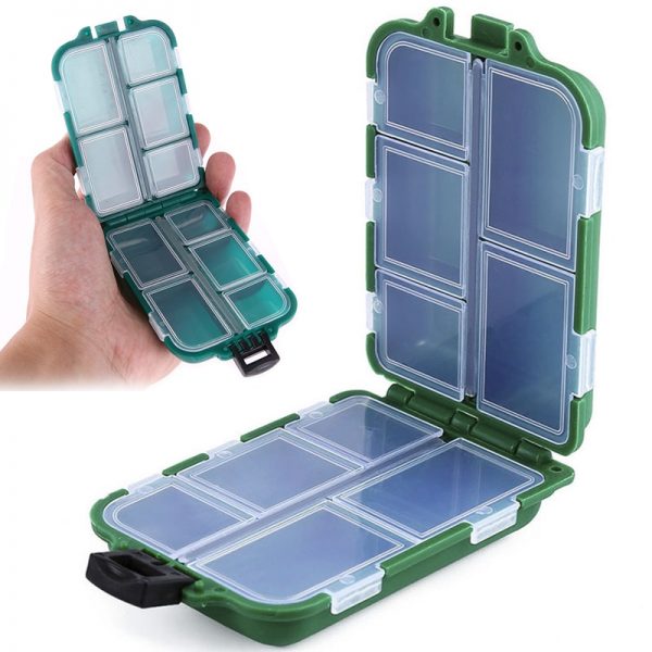 10 Compartment Mini Storage Case Flying Fishing Tackle Box Fishing Spoon Hook Bait Storage Box Fishing Accessories 1