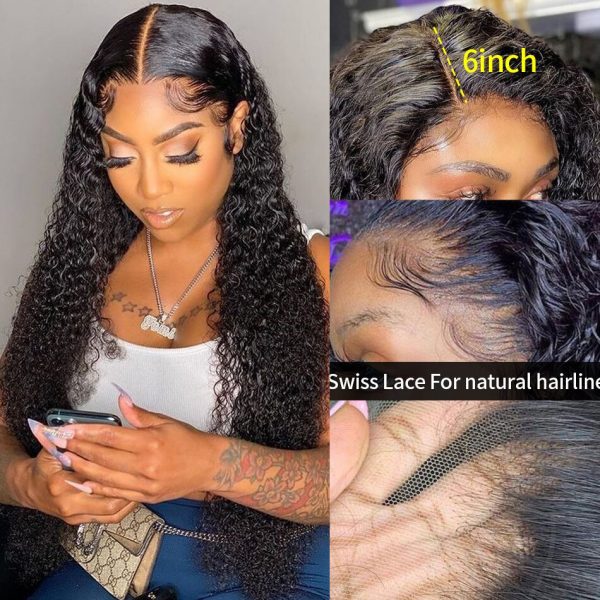 28 30 Inch Brazilian Deep Wave 13x4 Lace Front Human Hair Wig Pre Plucked Baby Hair Curly 360 Lace Frontal Wig for Black Women 2