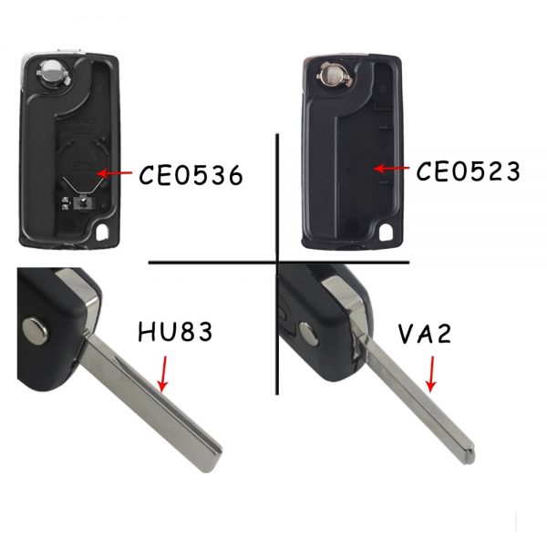 KEYYOU Remote key Case for Peugeot 207 307 308 407 607 807 For Citroen C2 C3 C4 C5 C6 Flip Folding Car Key shell 2/3/4 Buttons 4