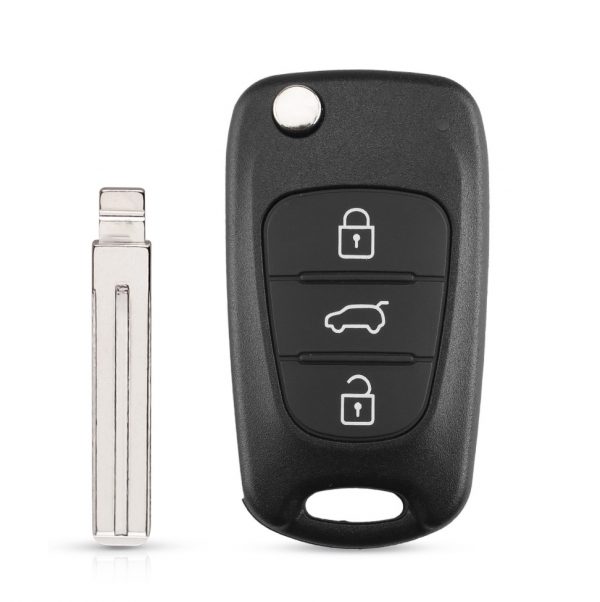 KEYYOU New Remote Key Shell For Hyundai I20 I30 IX35 I35 Accent Kia Picanto Sportage K5 3 Buttons Flip Folding Remote Key Case 3