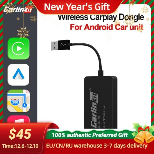 LoadKey & Carlinkit Wireless CarPlay Adapter Wired Android Auto Dongle for modify Android Screen Car Ariplay Smart Link IOS15 1