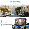 Full HD 1080P Dash Cam Video Recorder Driving For Front And Rear Car Recording Night Wide Angle Dashcam Video Registrar Car DVR 2