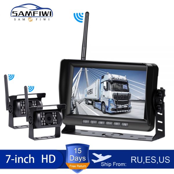 7 inch wireless car monitor screen reverse Vehicle monitors reversing camera screen for car monitor for auto Truck RV 1