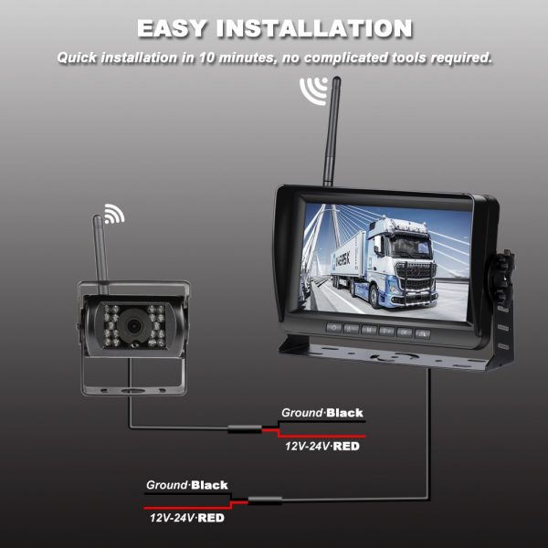 7 inch wireless car monitor screen reverse Vehicle monitors reversing camera screen for car monitor for auto Truck RV 2