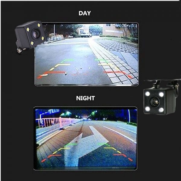 Podofo 4 LED Night Vision Car Rear View Camera Universal Backup Parking Reverse Camera Waterproof 170 Wide Angle HD Color Image 6