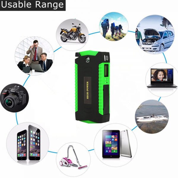 GKFLY 9-In-1 Car Jump Starter High Capacity Starting Device Portable Power Bank 12V Starter Cables Booster Power Battery Charger 3