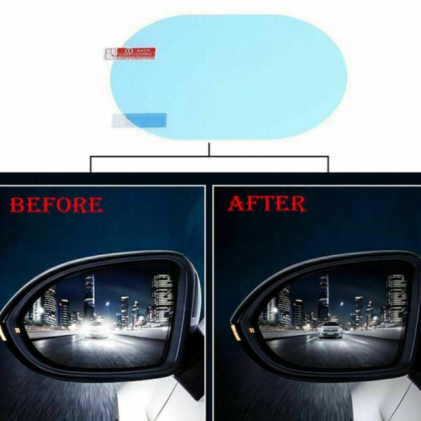 2 Pcs Car Rainproof Clear Film Rearview Mirror Protective Anti Fog Waterproof Film Auto Sticker Accessories 100x145mm 2