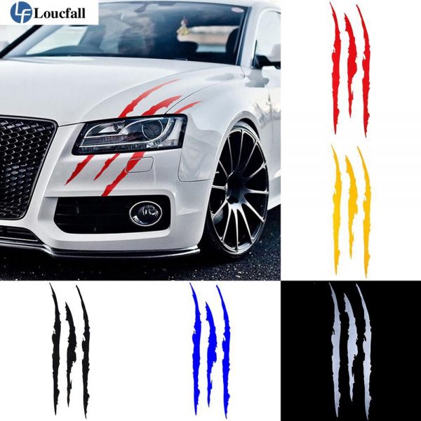Auto Car Sticker Reflective Monster Claw Scratch Stripe Marks Headlight Decal Car Stickers 40cmX12cm car accessories 1