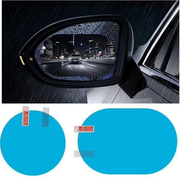 2 Pcs Car rainproof film Car rearview mirror protective rain proof Anti fog Waterproof Film Membrane Car Sticker Accessories 1