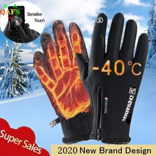 Outdoor Winter Gloves Waterproof Moto Thermal Fleece Lined Resistant Touch Screen Non-slip Motorbike Riding 1