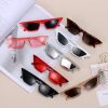 1 pc Retro Small Oval Sunglasses Women Vintage Brand Shades Black Red Metal Color Sun Glasses Fashion Design Eyeglasses 3