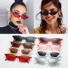 1 pc Retro Small Oval Sunglasses Women Vintage Brand Shades Black Red Metal Color Sun Glasses Fashion Design Eyeglasses 4