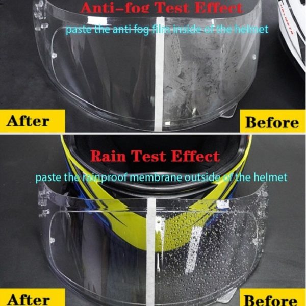 Universal Motorcycle Helmet Anti-fog Film and Rainproof Film Durable Nano Coating Sticker Film Helmet Accessories 3