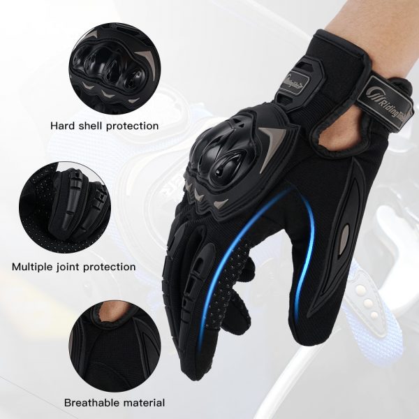 Motorcycle Glove Moto PVC Touch Screen Breathable Powered Motorbike Racing Riding Bicycle Protective Gloves Summer 3