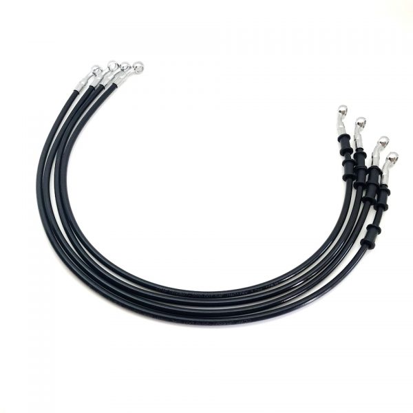 Black 400 To 2200mm Hydraulic Brake Hose DOT oil Pipe Line Braided Cable 10mm Banjo For Suzuki Kawasaki Yamaha Honda ATV 5