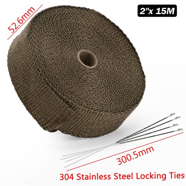 Free Shipping Motorcycle Exhaust Thermal Exhaust Tape Header Heat Wrap Resistant Downpipe For Motorcycle Car Accessories 4