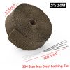 Free Shipping Motorcycle Exhaust Thermal Exhaust Tape Header Heat Wrap Resistant Downpipe For Motorcycle Car Accessories 5