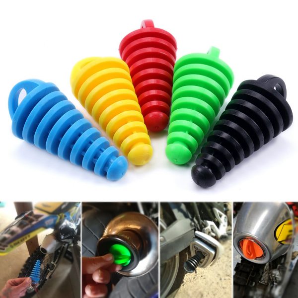 1PC Exhaust Pipe Plug Motorcycle Motocross Tailpipe Rubber Air Bleeder Plug Exhaust Silencer Wash Plug Pipe Protector 1