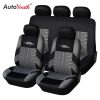 AUTOYOUTH Brand Embroidery Car Seat Covers Set Universal Fit Most Cars Covers with Tire Track Detail Styling Car Seat Protector 1