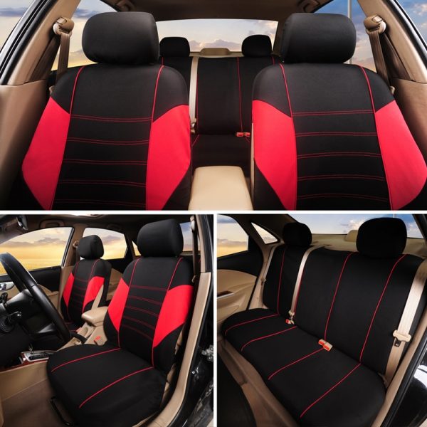 Car Seat Covers Airbag compatible Fit Most Car, Truck, SUV, or Van 100% Breathable with 2 mm Composite Sponge Polyester Cloth 4