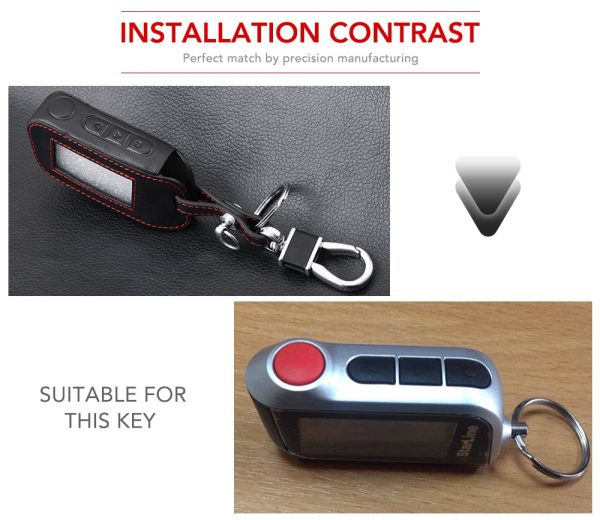 New A93 Leather Case For Starline A93 A63 Car alarm Remote Controller LCD Keychain Cover,Car-styling 2