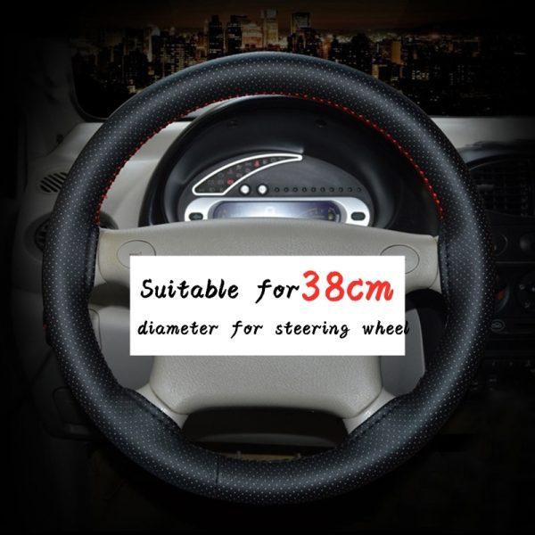 Car Steering Wheel Braid Cover Needles And Thread Artificial Leather Car Covers Suite 7 Color DIY Texture Soft Auto Accessories 3