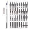 Non-Slip Metal Scalpel Knife Tools Kit Cutter Engraving Craft knives + 40pcs Blades Mobile Phone PCB DIY Repair Hand Tools 1
