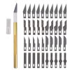 Non-Slip Metal Scalpel Knife Tools Kit Cutter Engraving Craft knives + 40pcs Blades Mobile Phone PCB DIY Repair Hand Tools 5