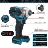 Drillpro Brushless Cordless Electric Impact Wrench Rechargeable 1/2 inch Wrench Power Tools Compatible for Makita 18V Battery 4