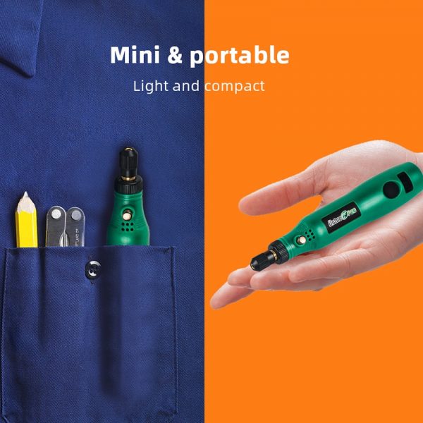 Mini Wireless Drill Electric Carving Pen Variable Speed USB Cordless Drill Rotary Tools Kit Engraver Pen for Grinding Polishing 5