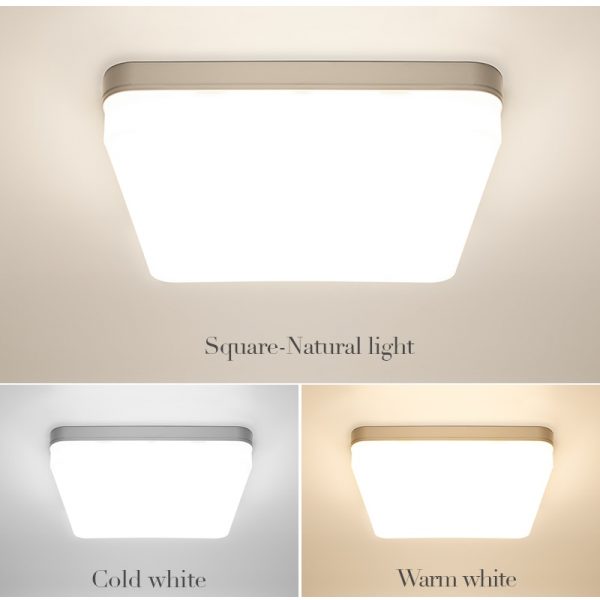 LED Ceiling Lamp in Square for living room Natural Light Warm/Cold White Modern Home 48/36/24/18W for Bedroom Kitchen lighting 4