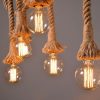 Retro Hemp Rope Pendant Lights Vintage Rattan Ceiling Lamps Edison Led Hanglamp Home Kitchen Living Room Decoration Accesories 4