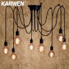 KARWEN Nordic Spider Industrial Pendant Lamp E27 Loft Edison Industrial Hanging lamps Length 120cm 150cm 200cm Pendant Lights 1